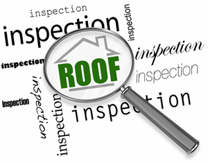 a magnifying glass highlighting the word roof