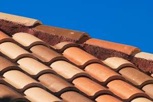 a tile roof atop a family home