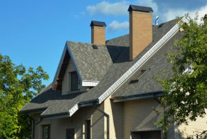 asphalt shingle roof with gable on a family home